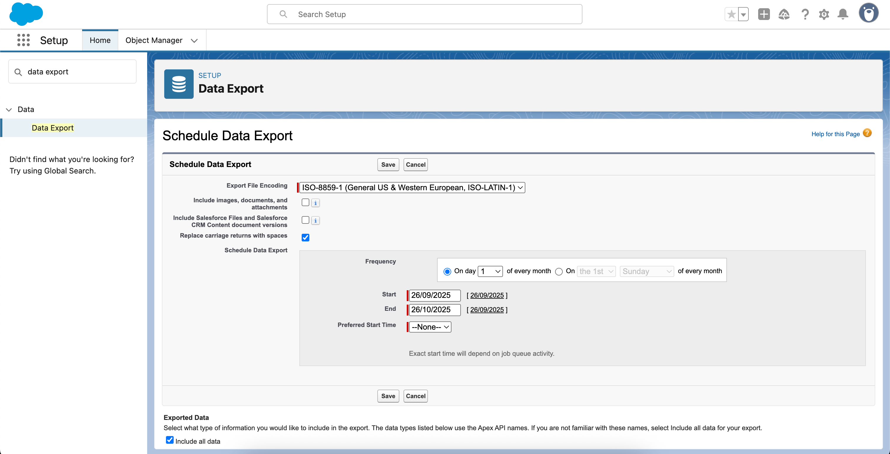 Data Export