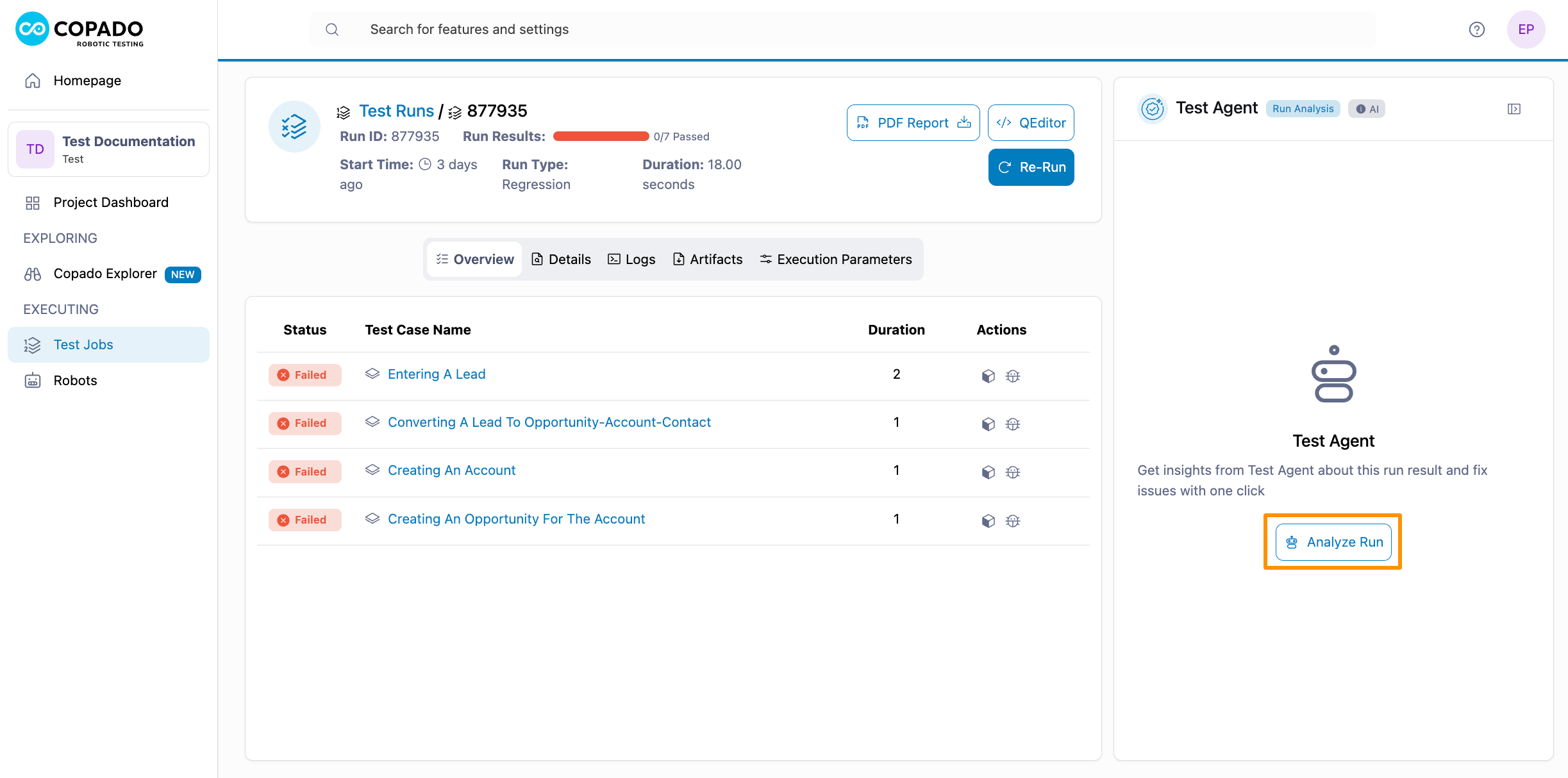 Copado Robotic Testing