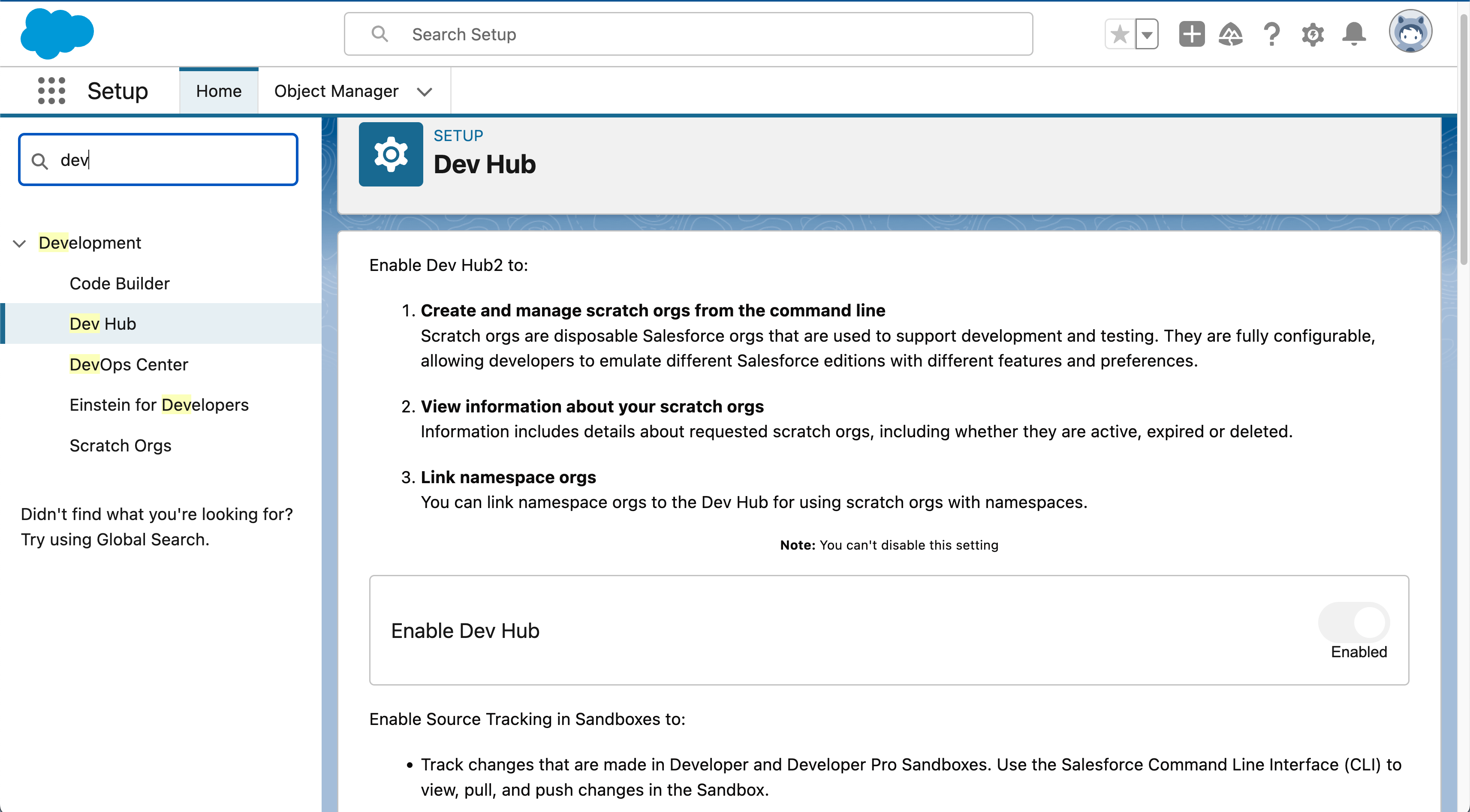 Salesforce Dev Hub