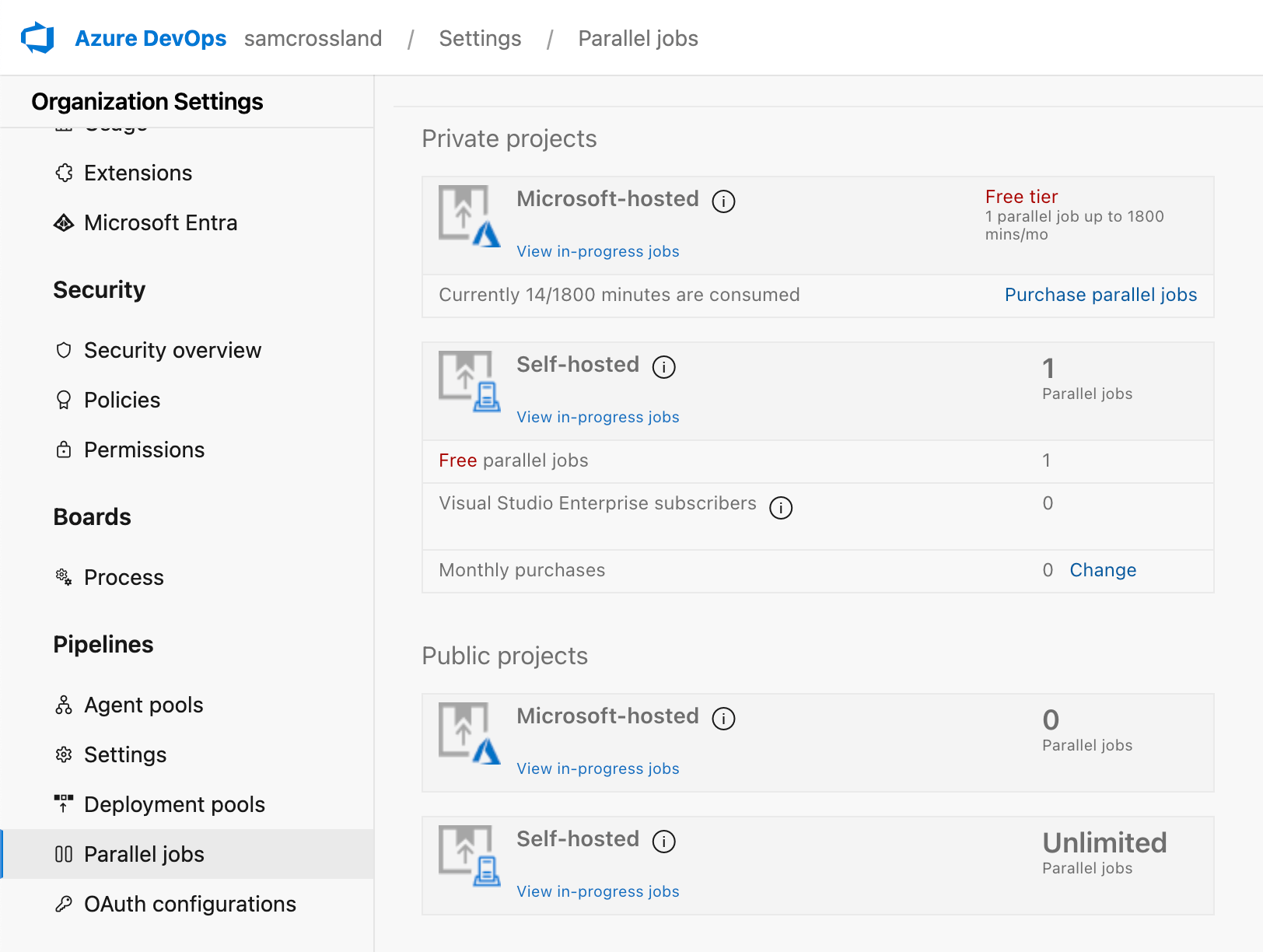 Organization Settings in Azure DevOps