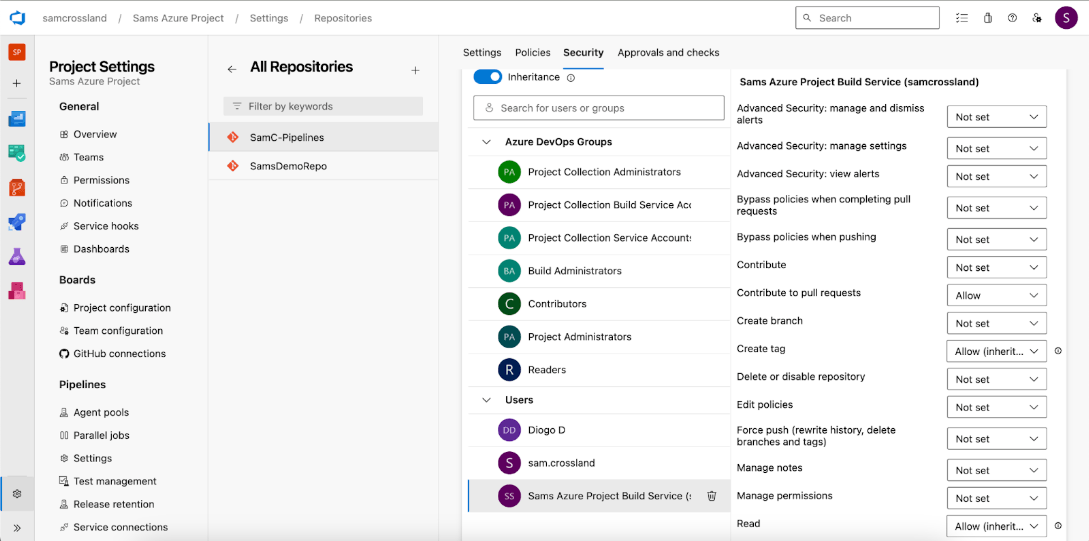 Update your permissions for status check pushback